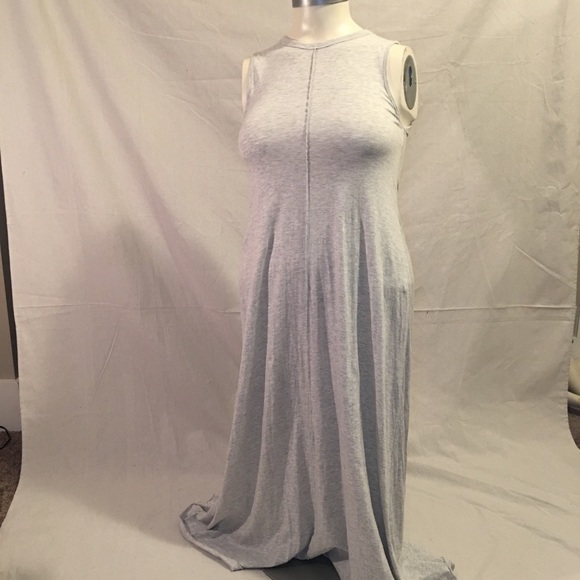 Zara Dresses & Skirts - 🎉Zara Heather Gray Sleeveless T-Shirt Maxi Dress